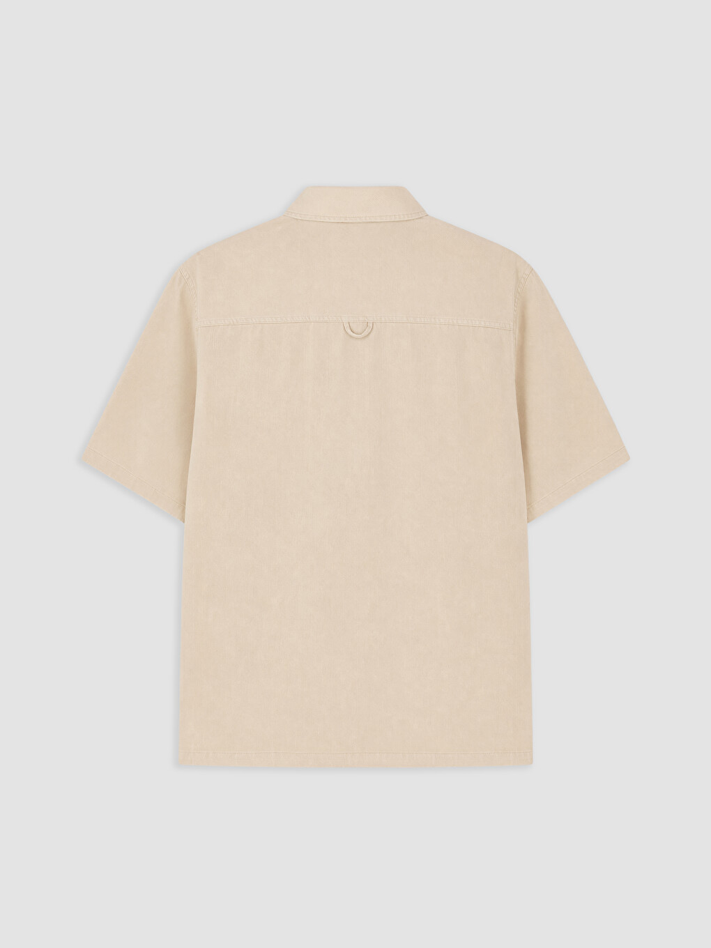Bej Relax Fit Gabardin Erkek Gömlek-3