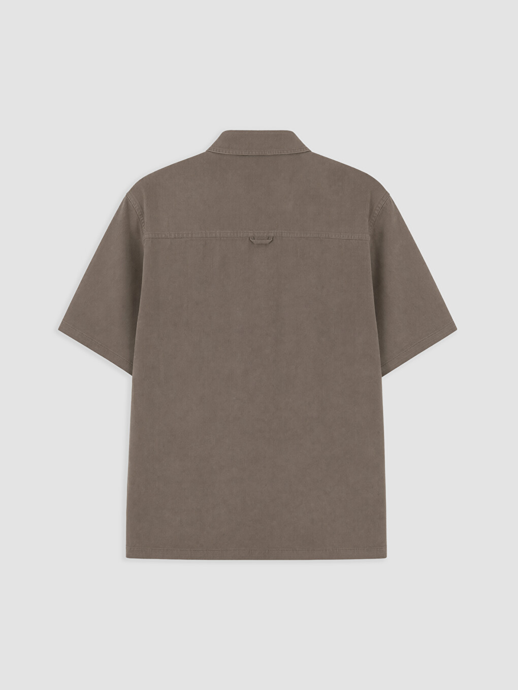 Kahverengi Relax Fit Gabardin Erkek Gömlek-5