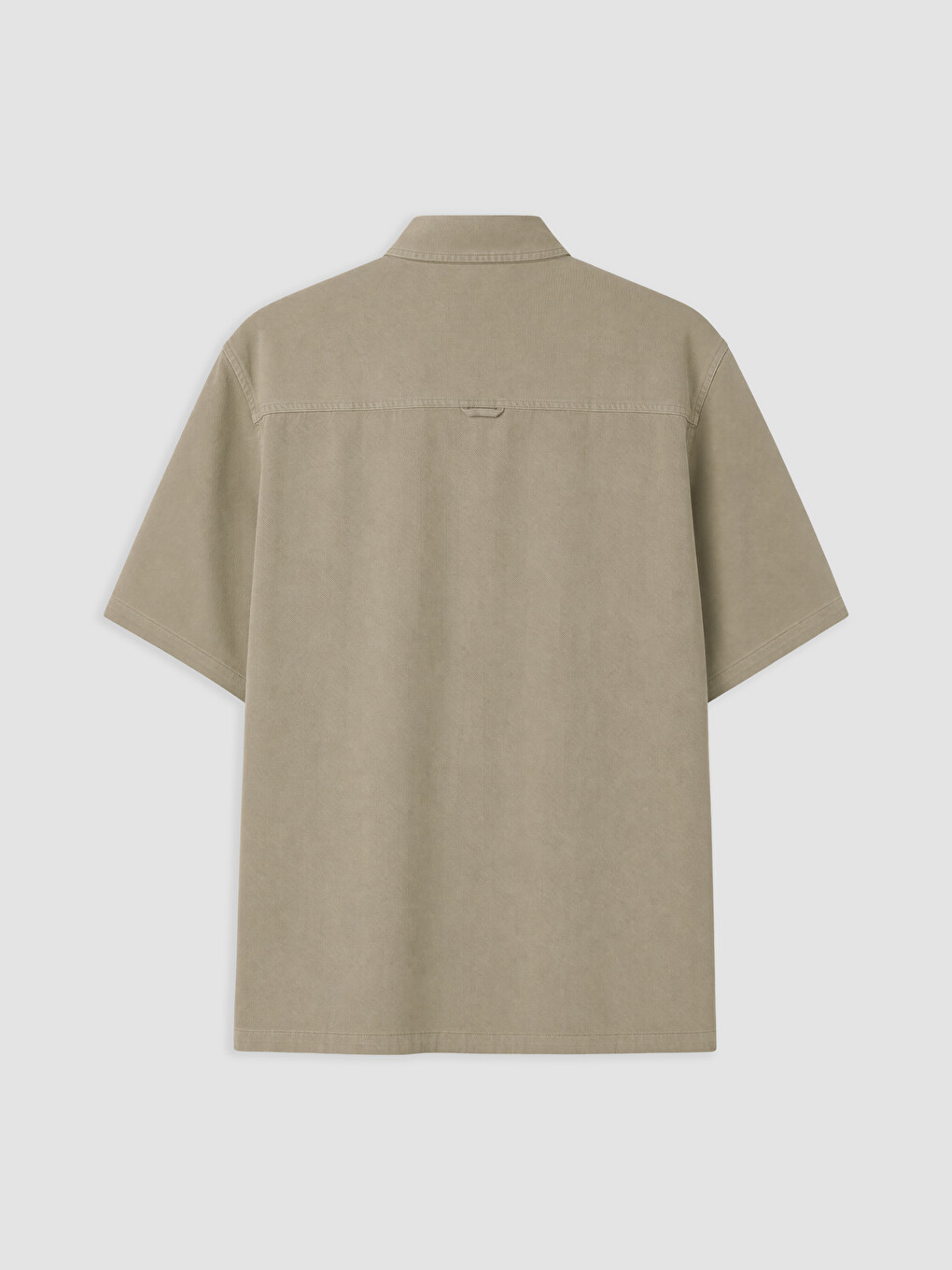 Haki Relax Fit Gabardin Erkek Gömlek-5