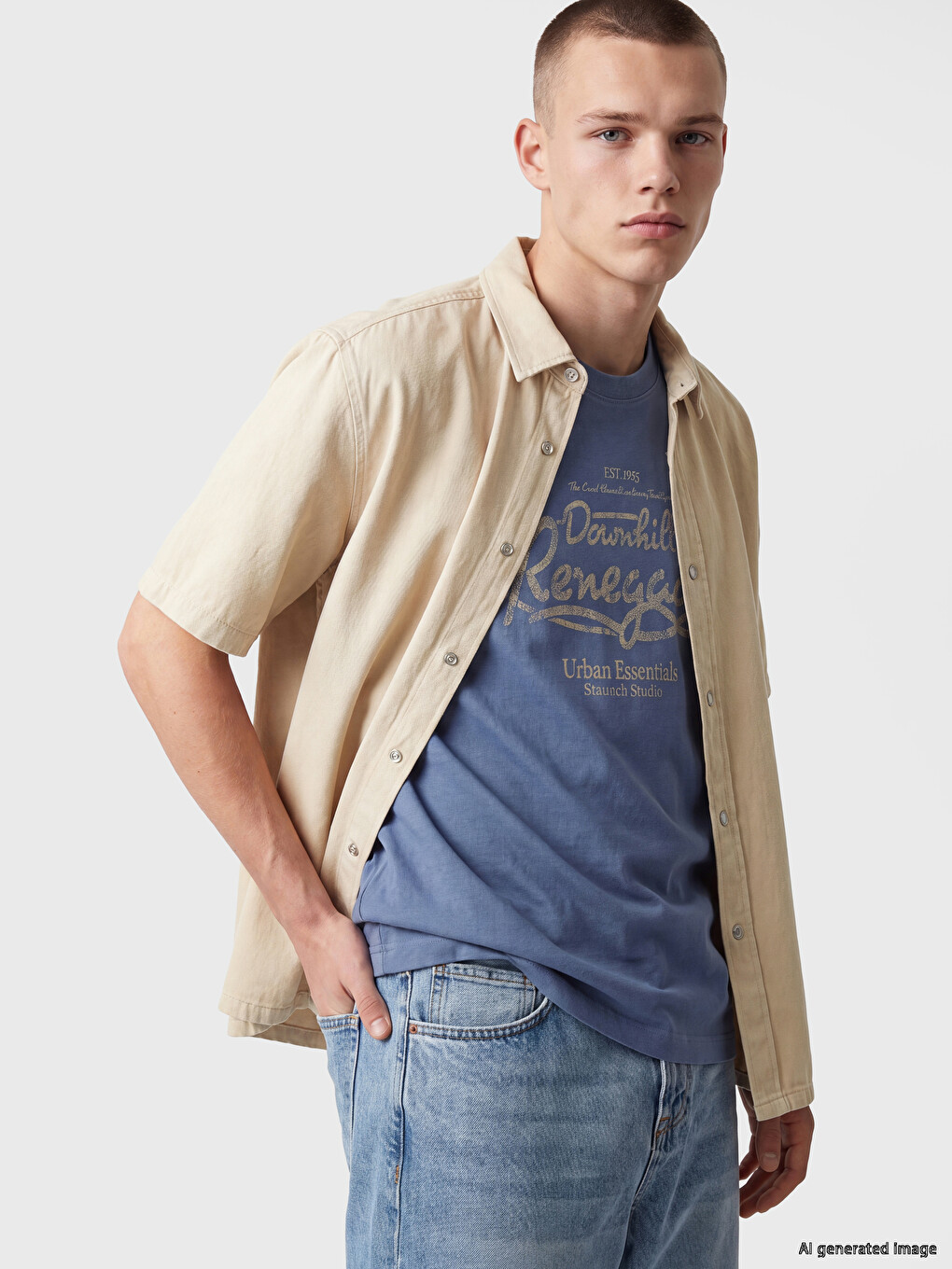 Relax Fit Gabardine Men's Shirt