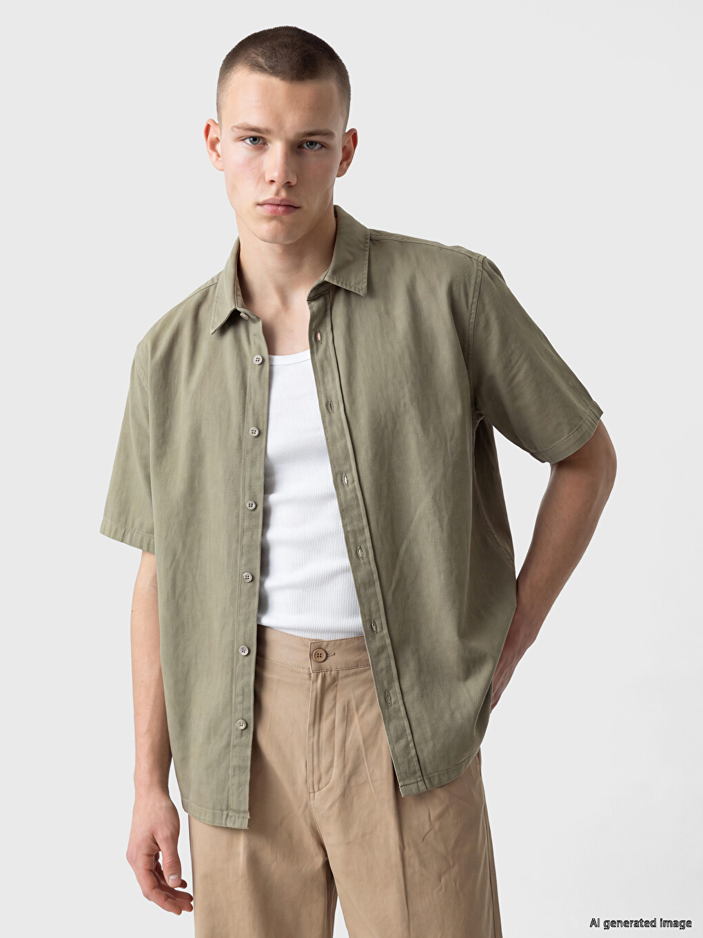 Relax Fit Gabardine Men's Shirt