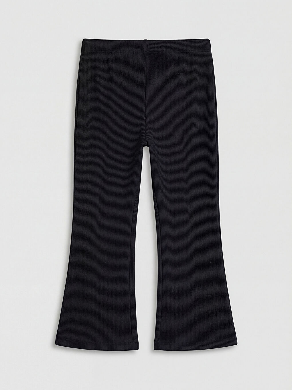 Siyah Fitilli İspanyol Paça Kız Çocuk Tayt-1