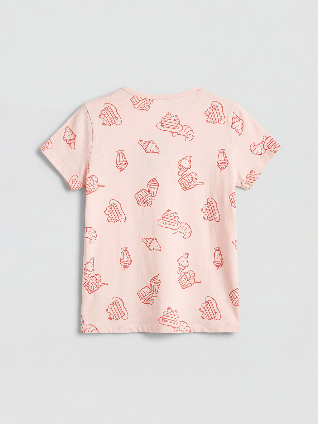 Pembe Bisiklet Yaka Kız Çocuk Şortlu Pijama Takımı-3