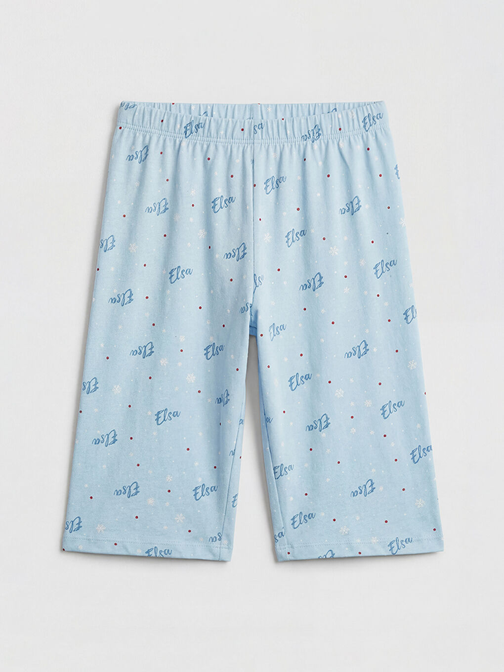 Mavi Kız Çocuk Elsa Baskılı Kaprili Pijama Takımı-3