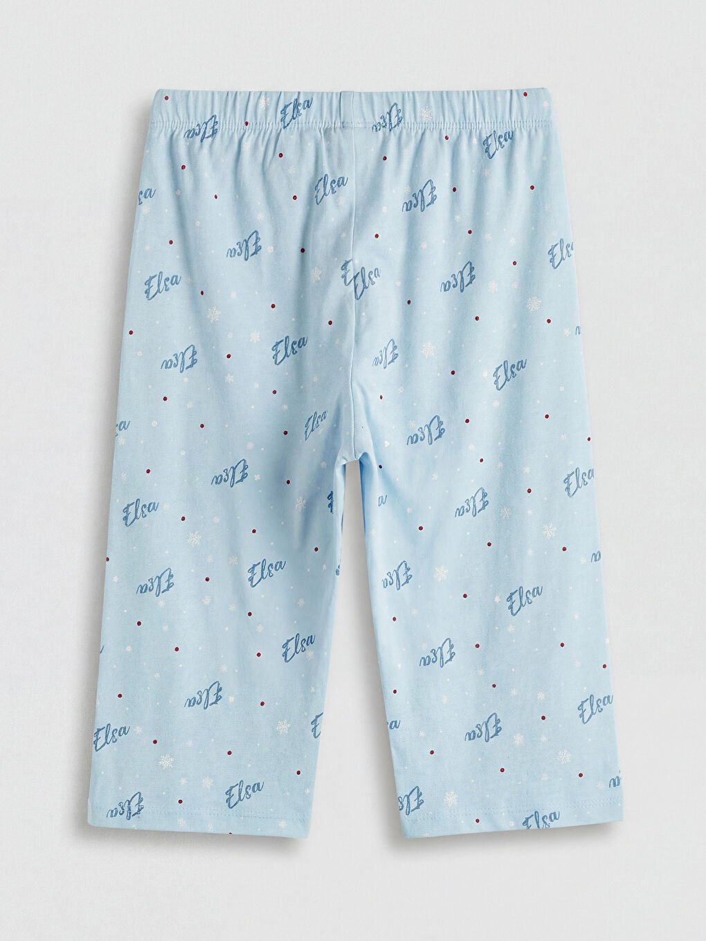 Mavi Kız Çocuk Elsa Baskılı Kaprili Pijama Takımı-4