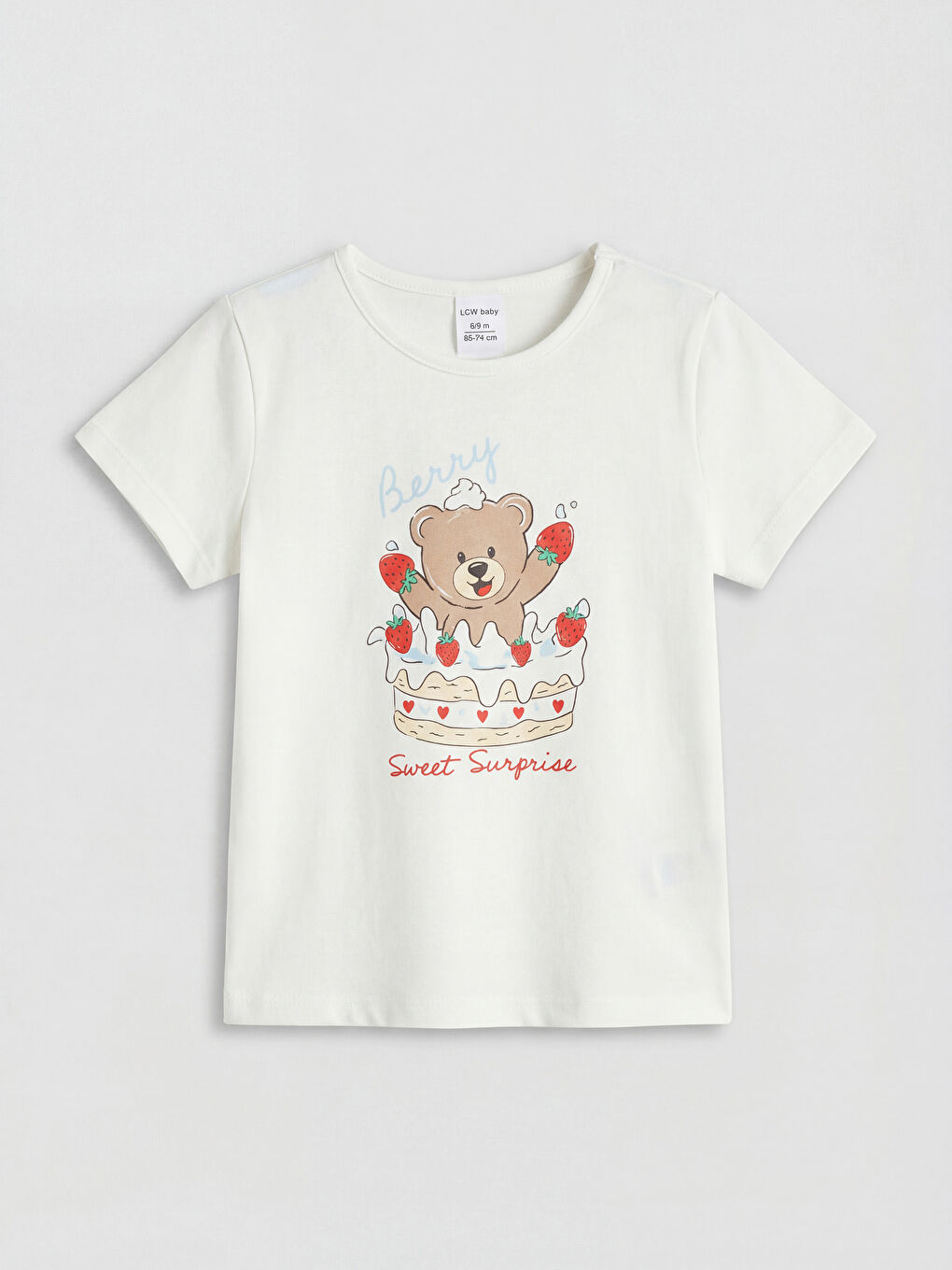 Ekru Bisiklet Yaka Kız Çocuk Şortlu Pijama Takımı-1