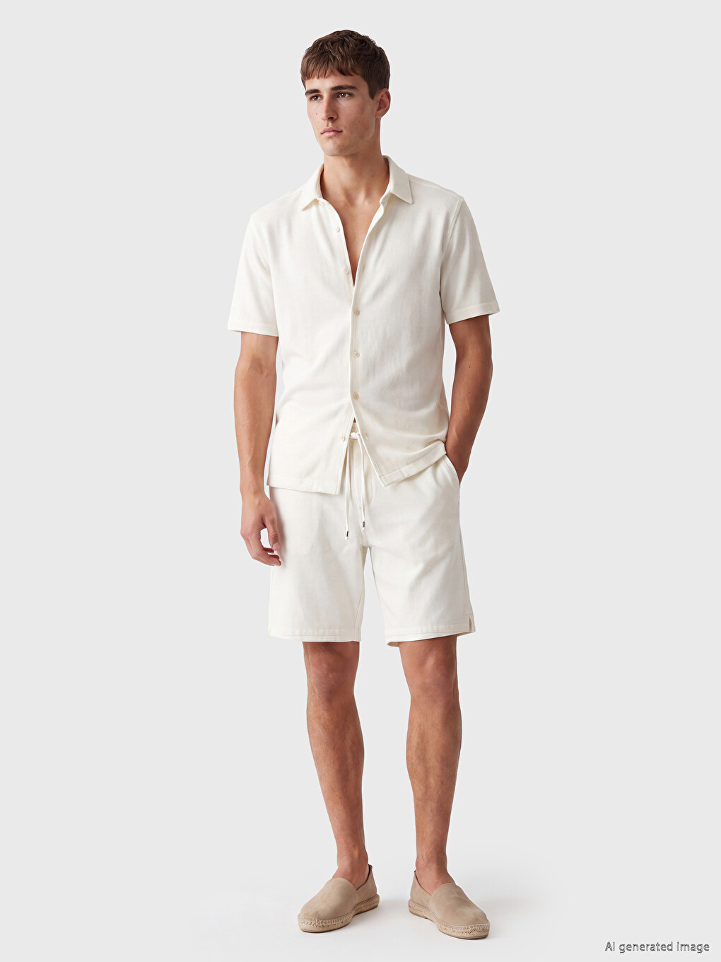 Man White Shorts