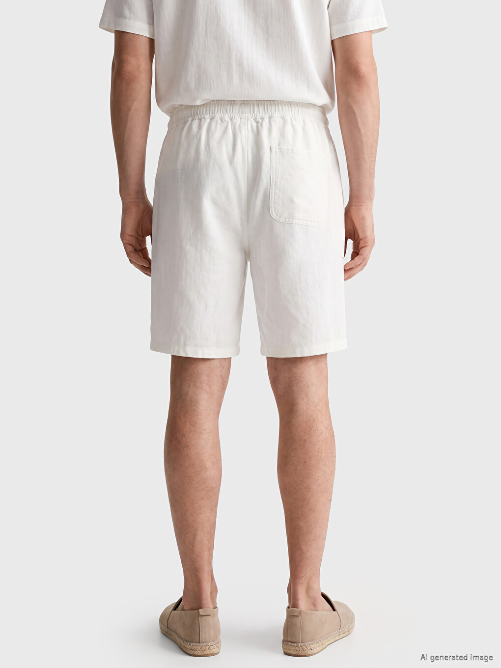 Man White Shorts-3