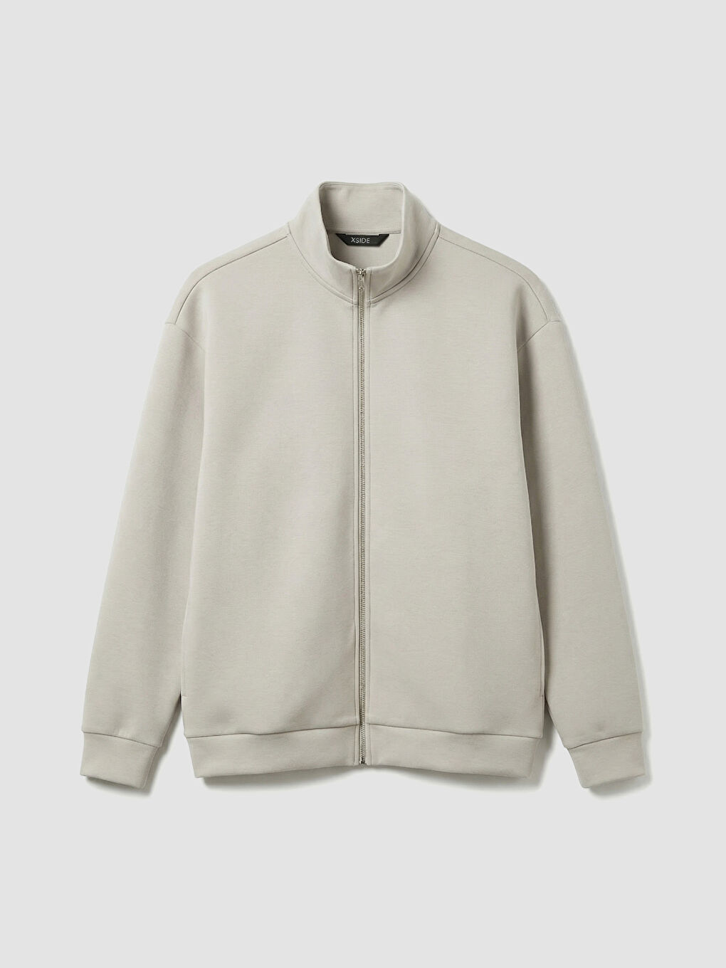 Sweat-shirt zippé pour homme à col montant et coupe décontractée-4