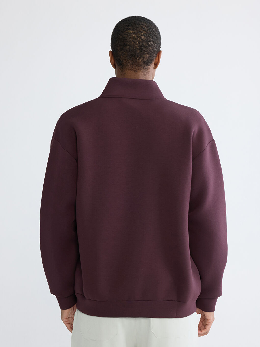 მამაკაცები ბორდოსფერი ელვიანი ზედა-3