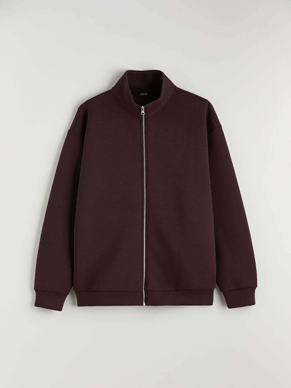 მამაკაცები ბორდოსფერი ელვიანი ზედა-4