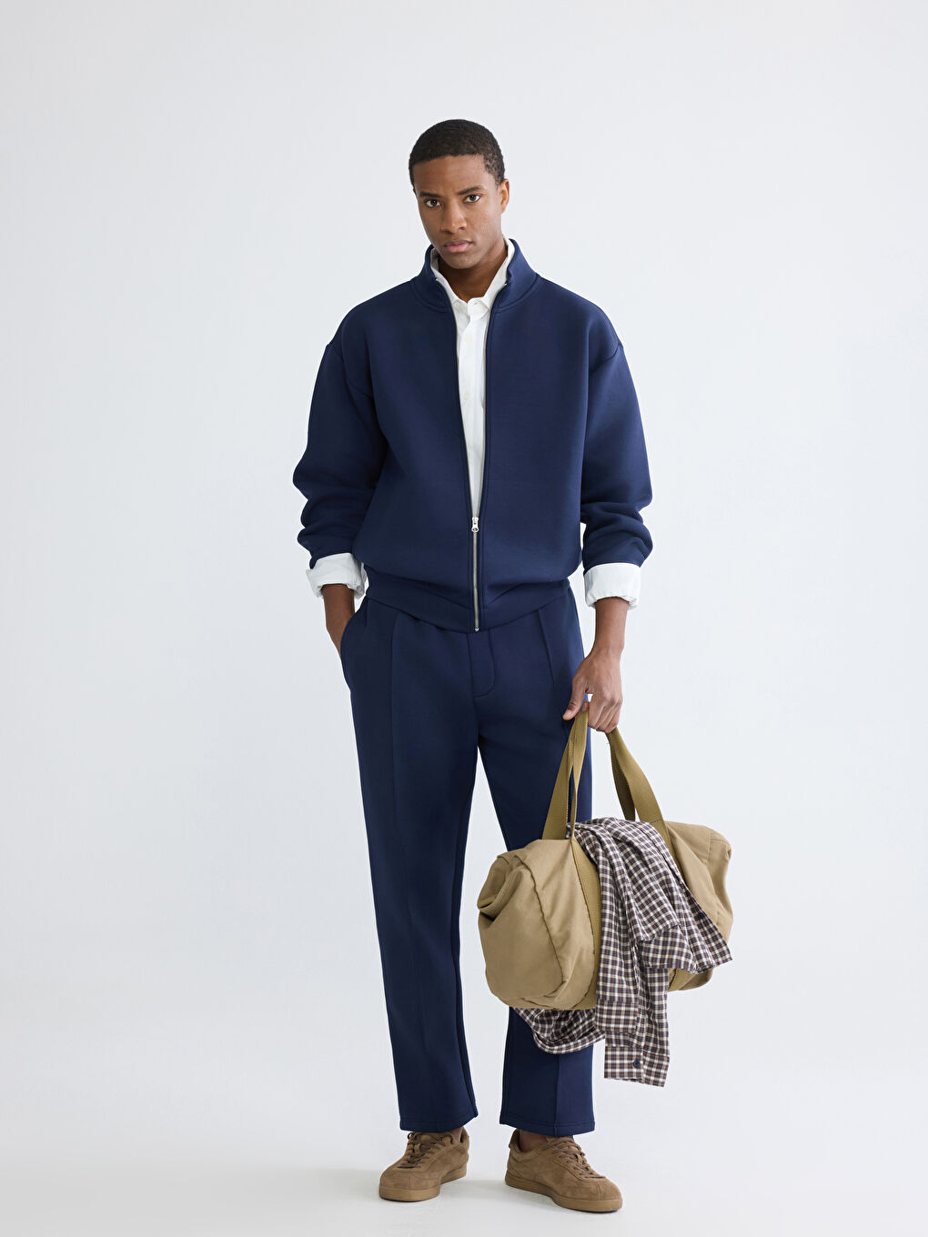 Sweat zippé MARINE Homme-1