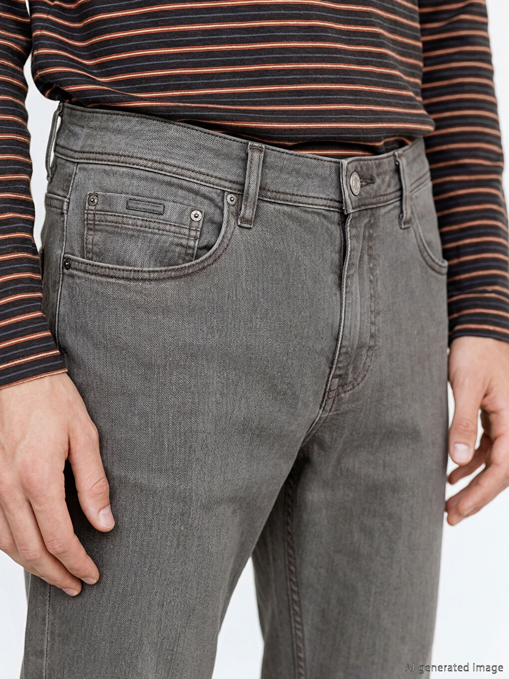 Kahverengi 779 Regular Fit Erkek Jean Pantolon-2