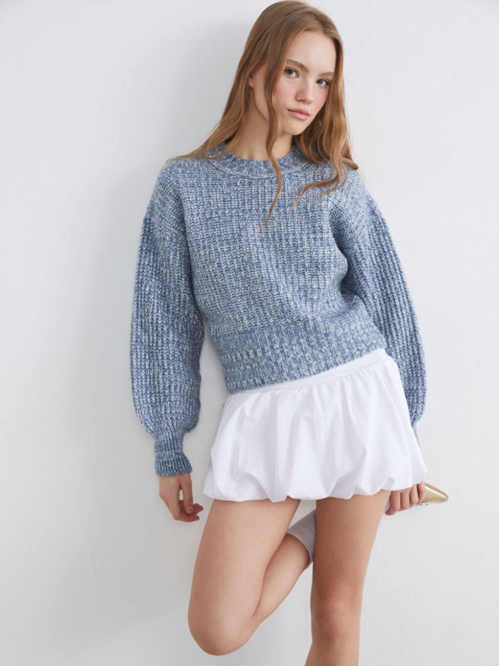 Mavi Bisiklet Yaka Kadın Triko Kazak