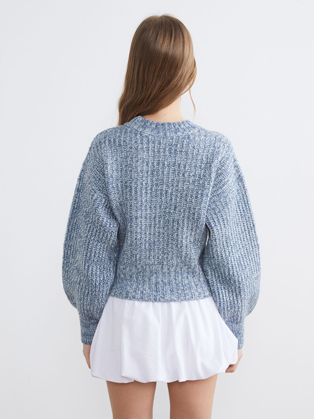 Mavi Bisiklet Yaka Kadın Triko Kazak-3