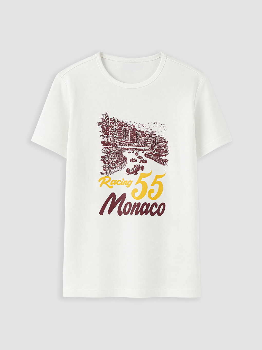 Ekru Monaco Baskılı Erkek Çocuk Pijama Takım-1