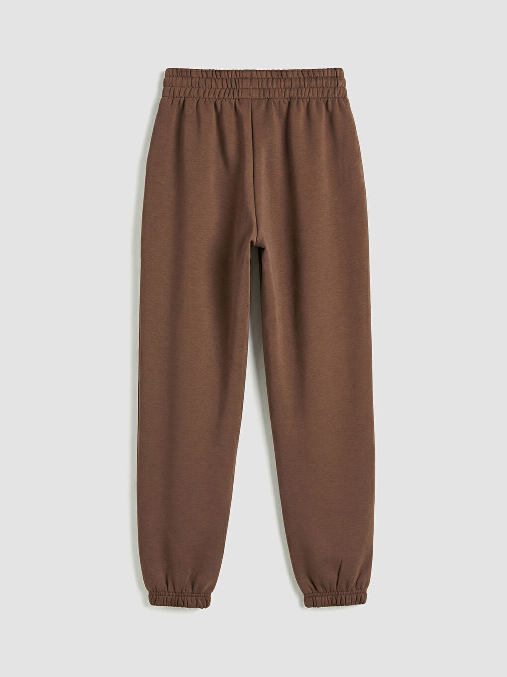 Kahverengi Beli Lastikli Kadın Jogger Eşofman Altı-5