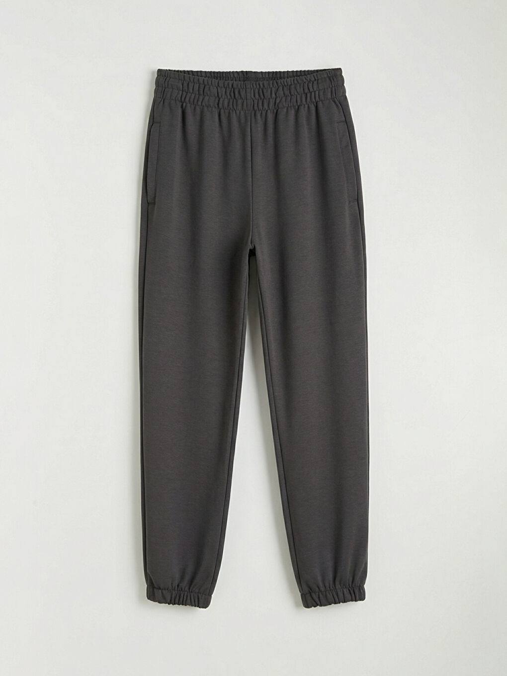 Antrasit Beli Lastikli Kadın Jogger Eşofman Altı