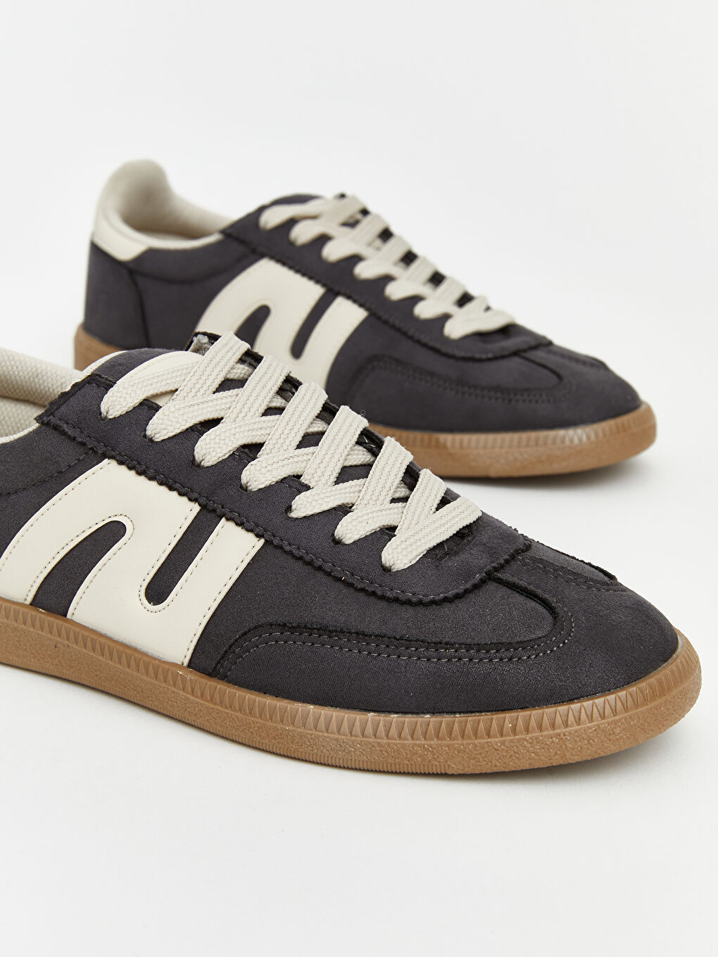 Pantofi sport din imitație de piele întoarsă pentru femei-2