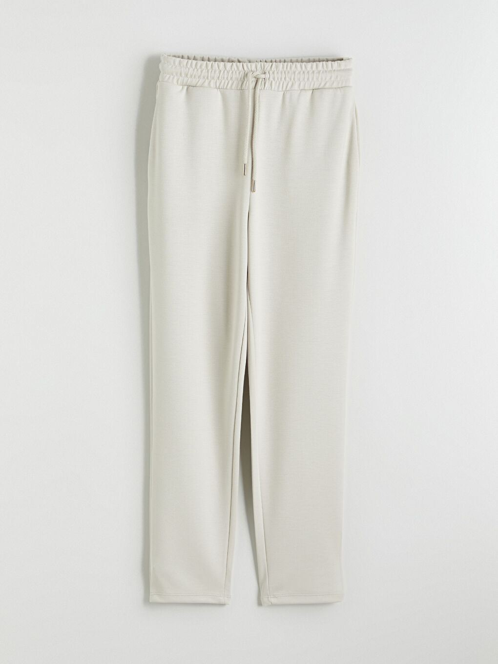 Gri Beli Lastikli Soft Touch Kadın Eşofman Altı-4