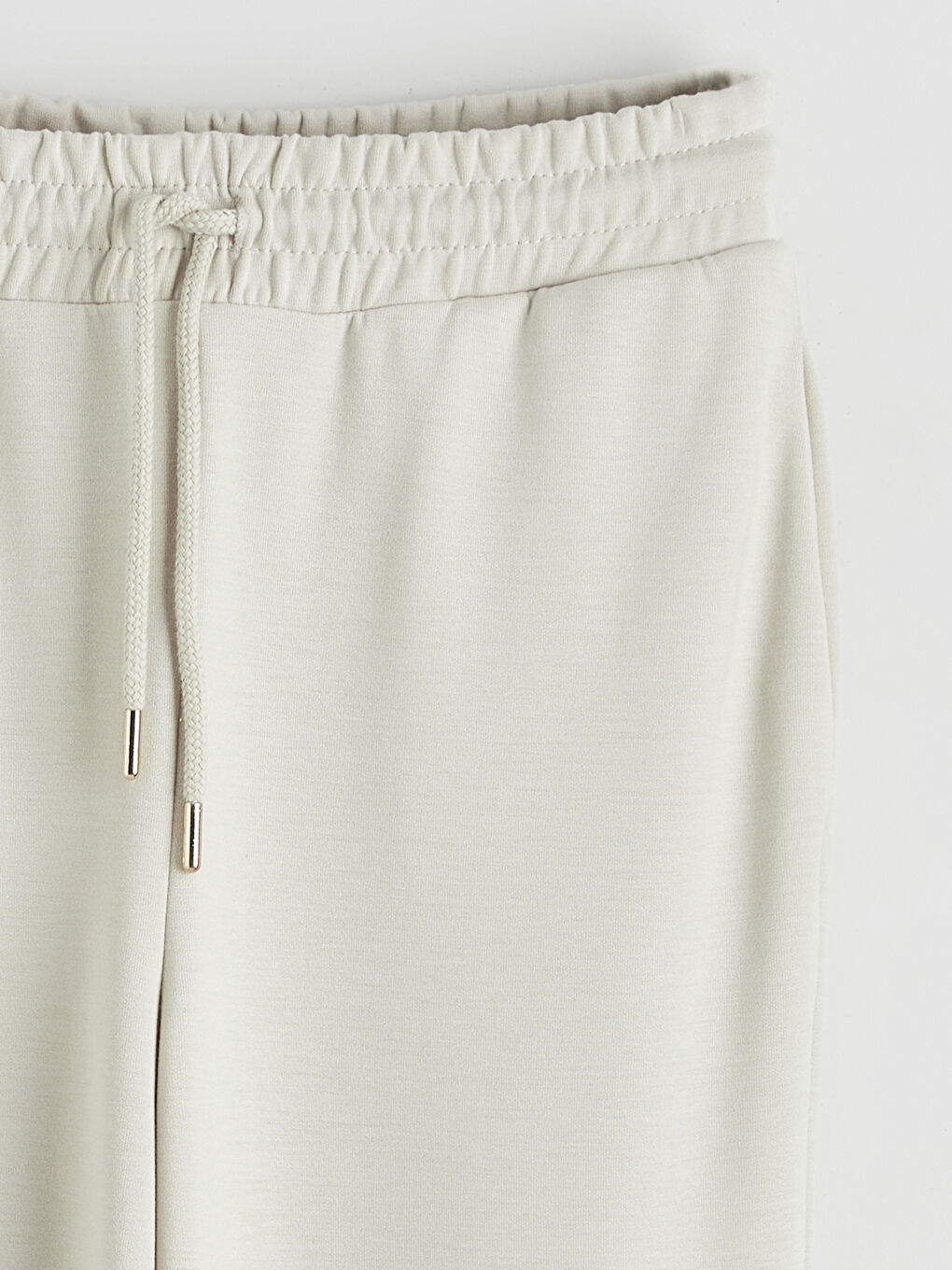 Gri Beli Lastikli Soft Touch Kadın Eşofman Altı-5