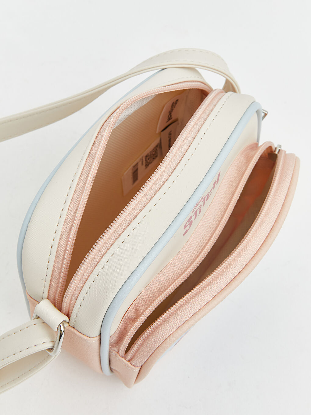 Ekru Stitch Baskılı Kız Çocuk Omuz Çantası-2