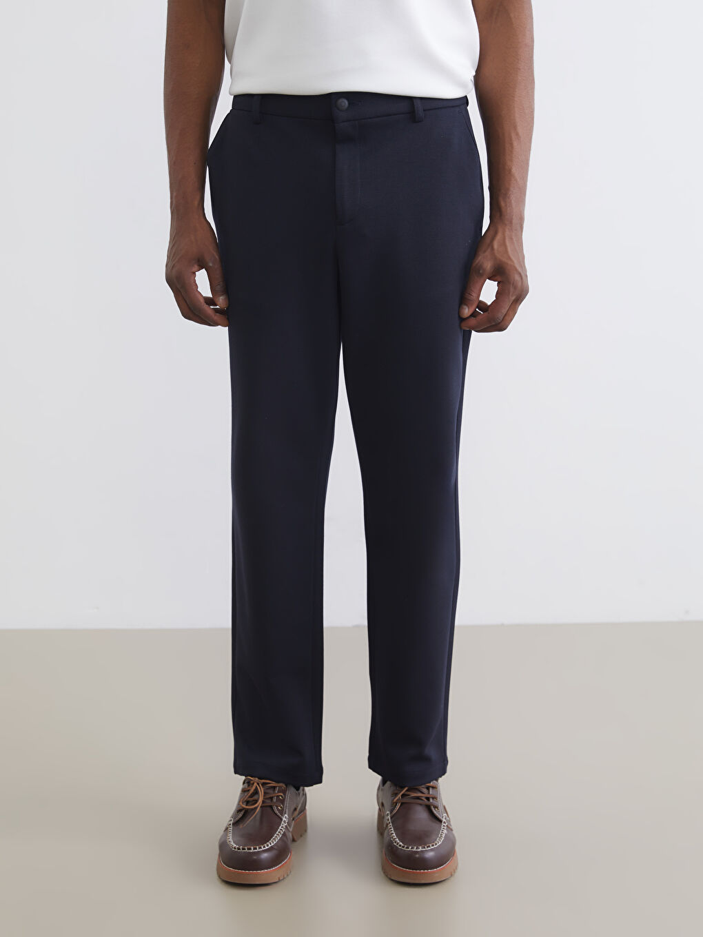 Lacivert Standart Kalıp Erkek Pantolon-1