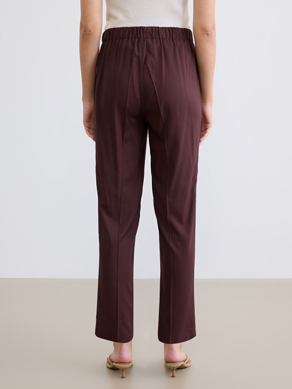 Beli Lastikli Kadın Pantolon-3