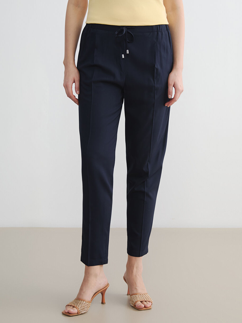 Pantaloni Dama cu Talie Elastică-1