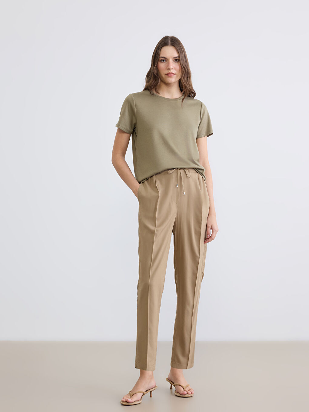 Pantaloni Dama cu Talie Elastică