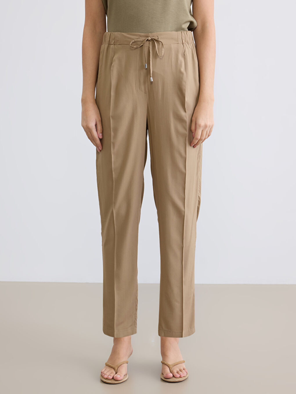 Pantaloni Dama cu Talie Elastică-1