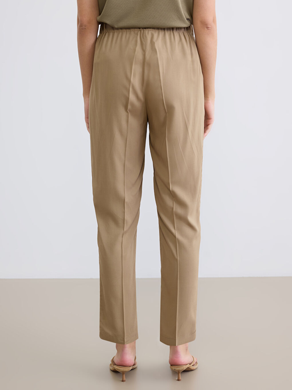 Pantaloni Dama cu Talie Elastică-3