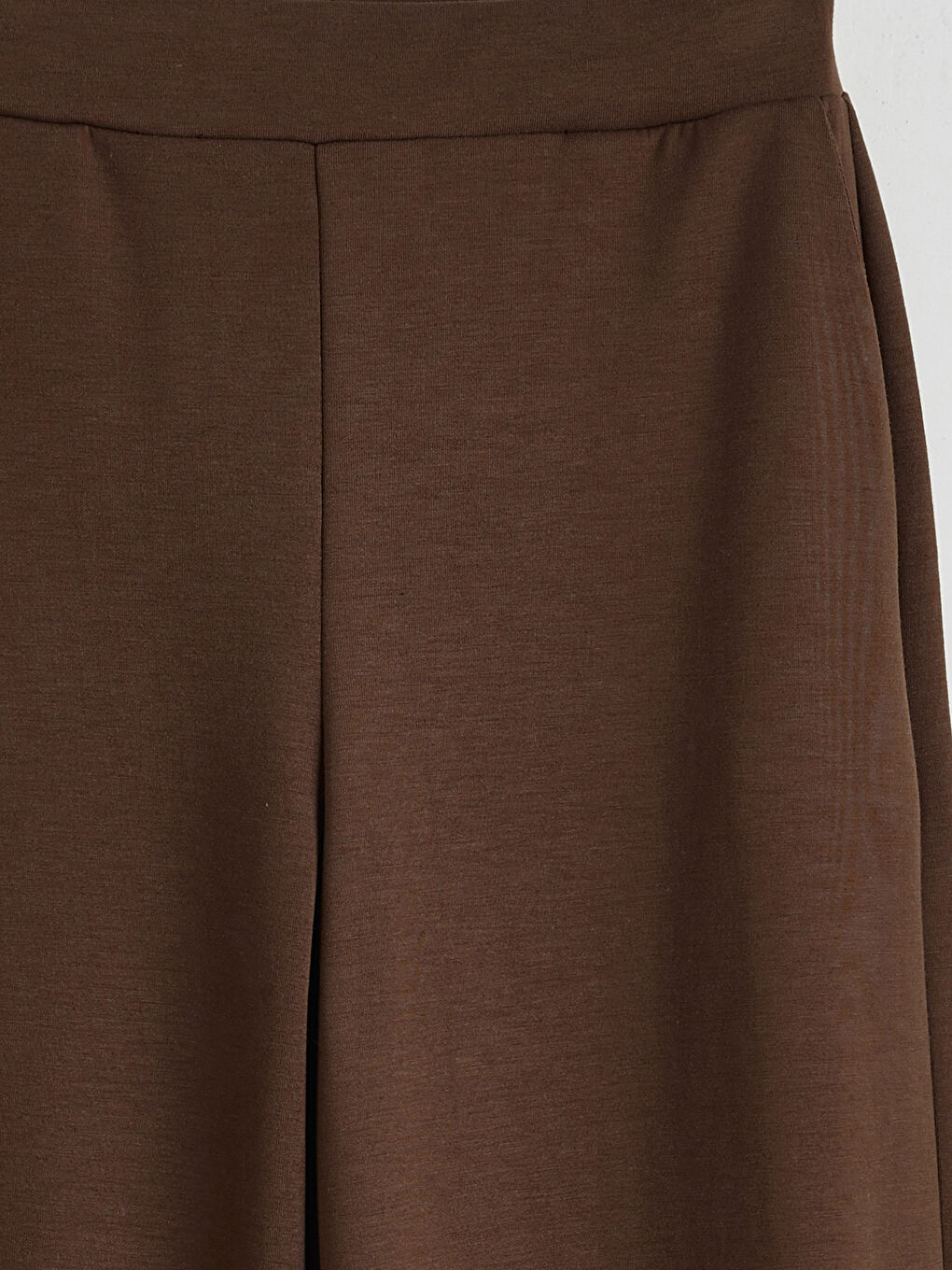 Kahverengi Beli Lastikli Kadın Pantolon-5