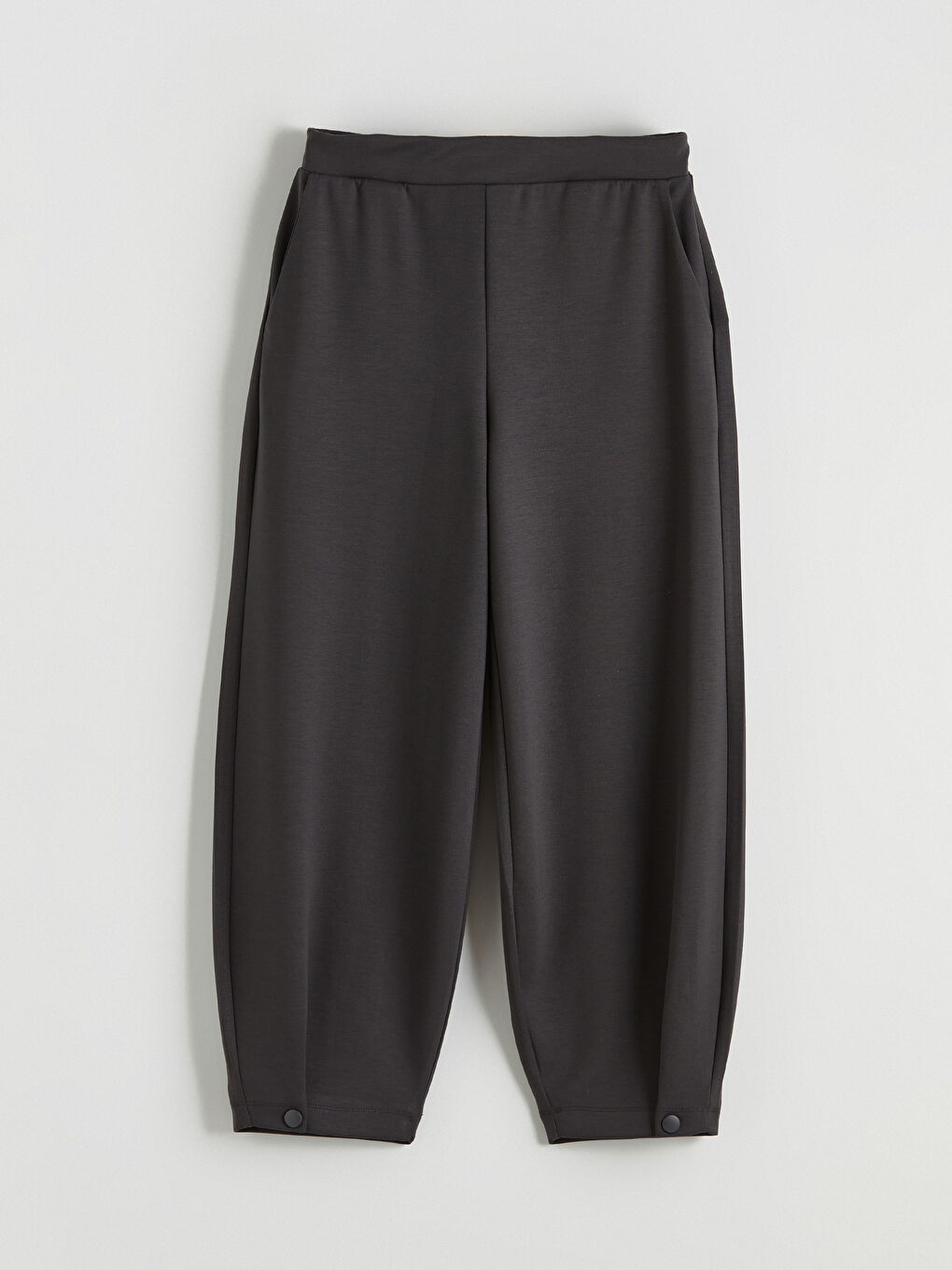 Antrasit Beli Lastikli Kadın Pantolon-4