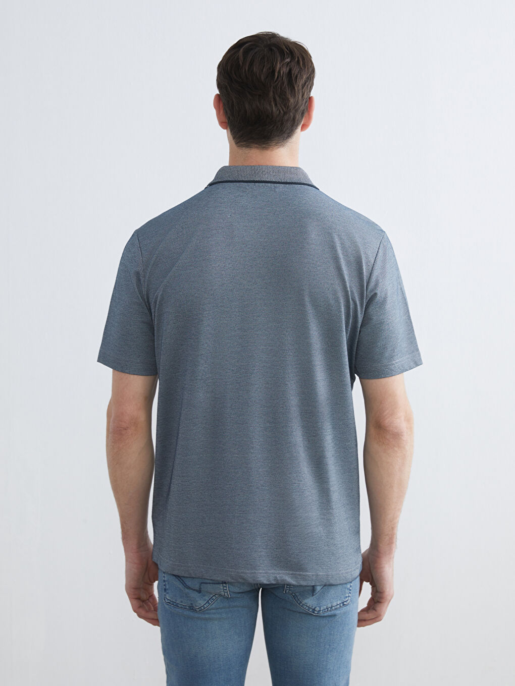 Lacivert Polo Yaka Erkek Tişört-3