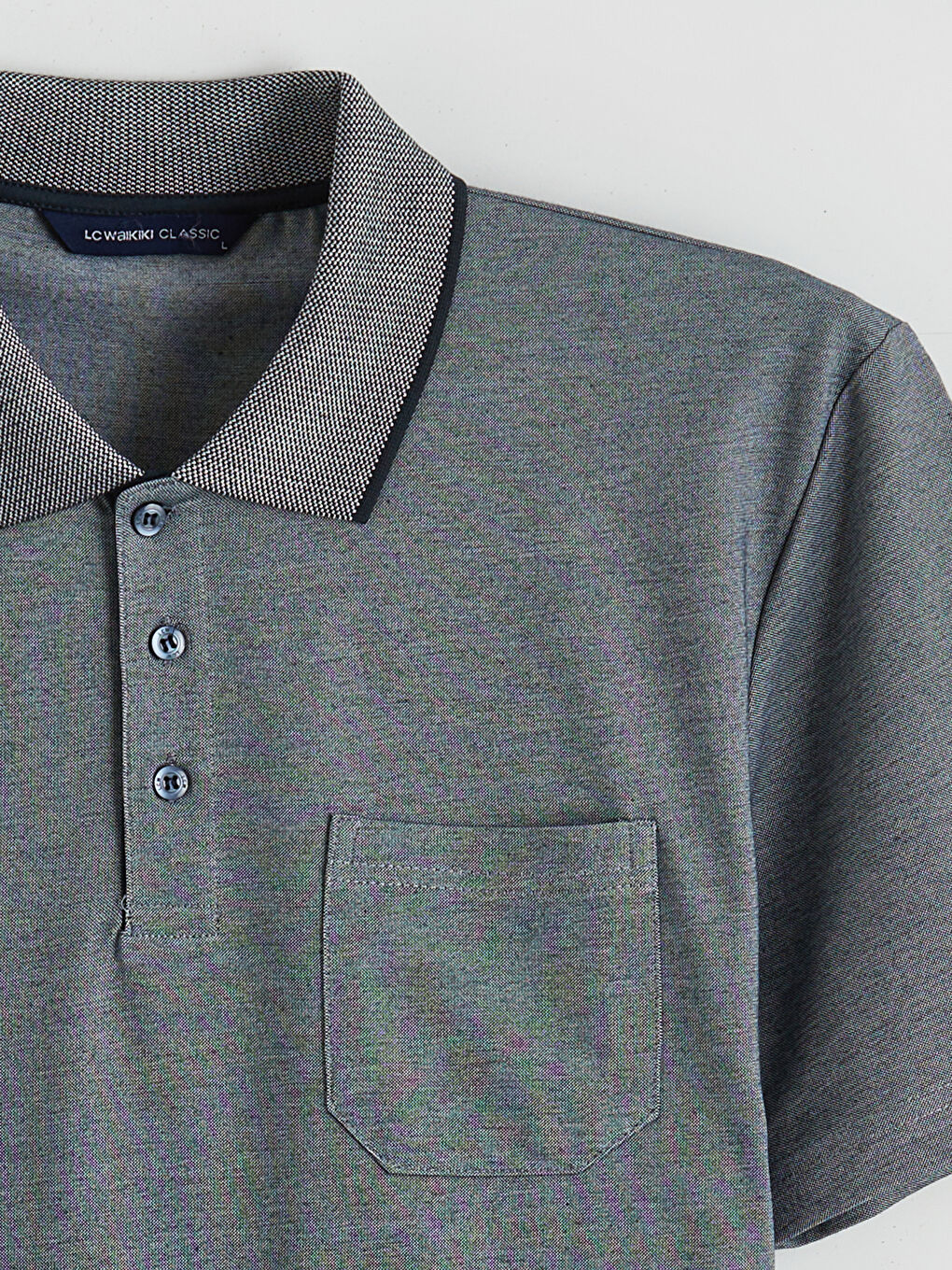 Lacivert Polo Yaka Erkek Tişört-5