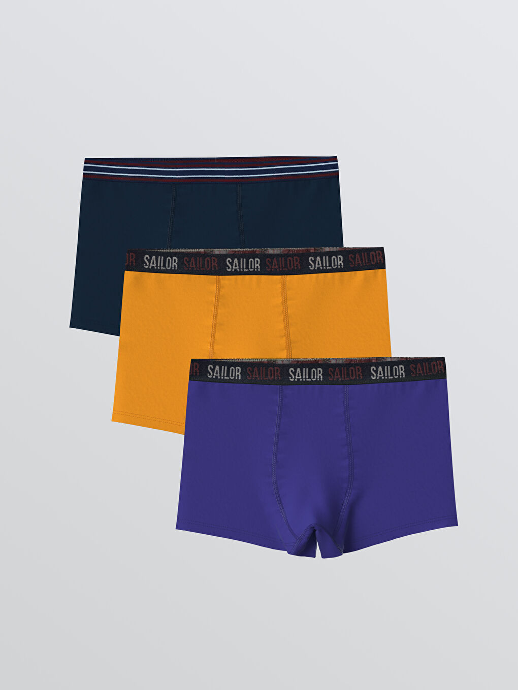 Karışık Beli Yazı Baskılı Erkek Çocuk Boxer 3'lü