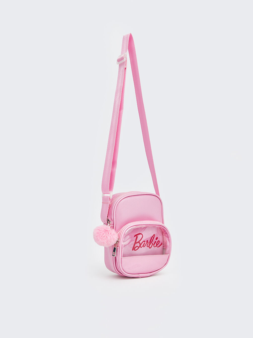 Pembe Barbie Baskılı Kız Çocuk Omuz Çantası-1