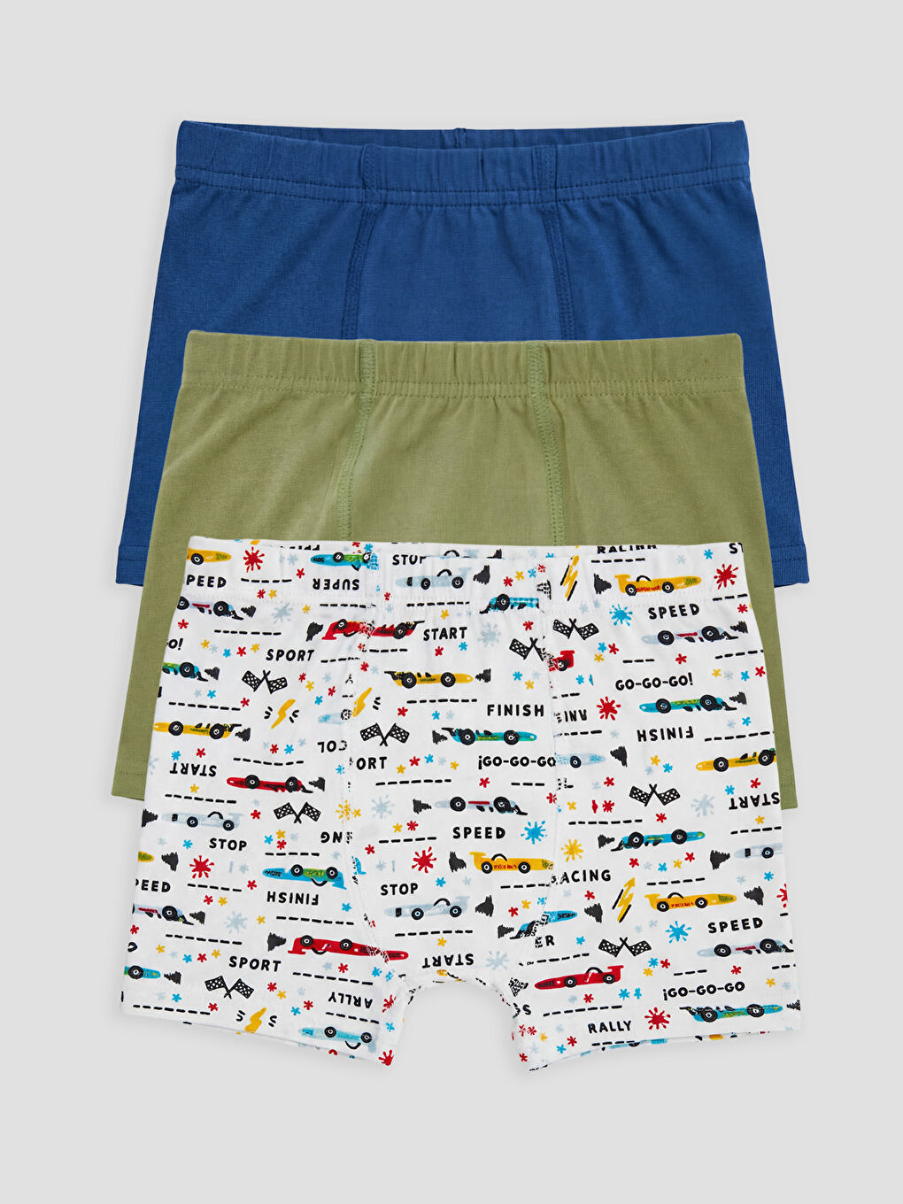 Karışık Baskılı Erkek Çocuk Boxer 3'lü