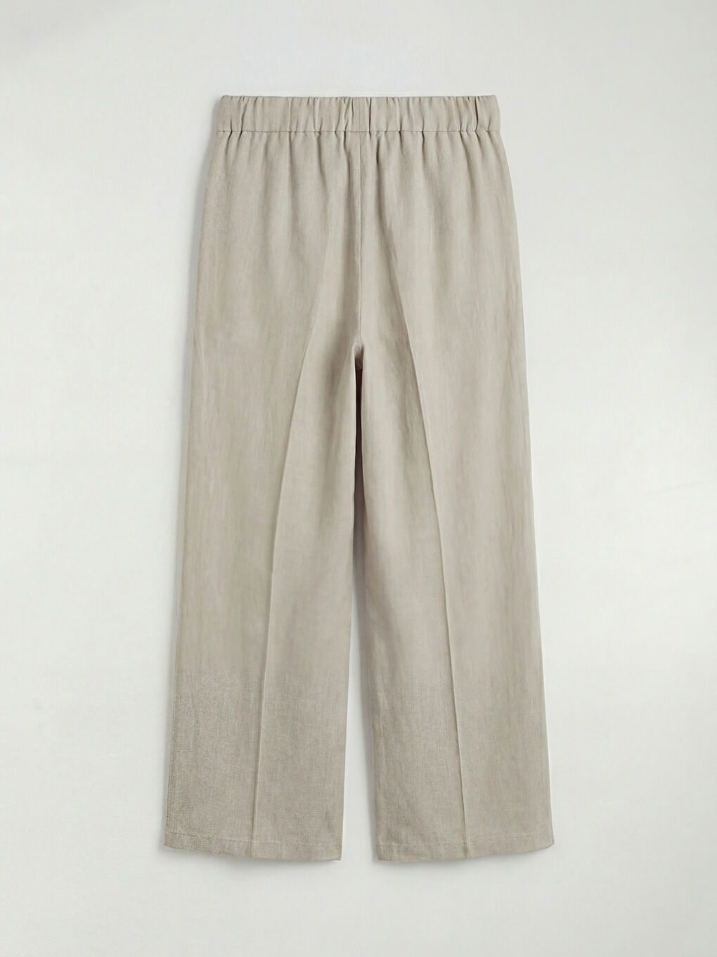 Bej Beli Lastikli Kadın Pantolon-5