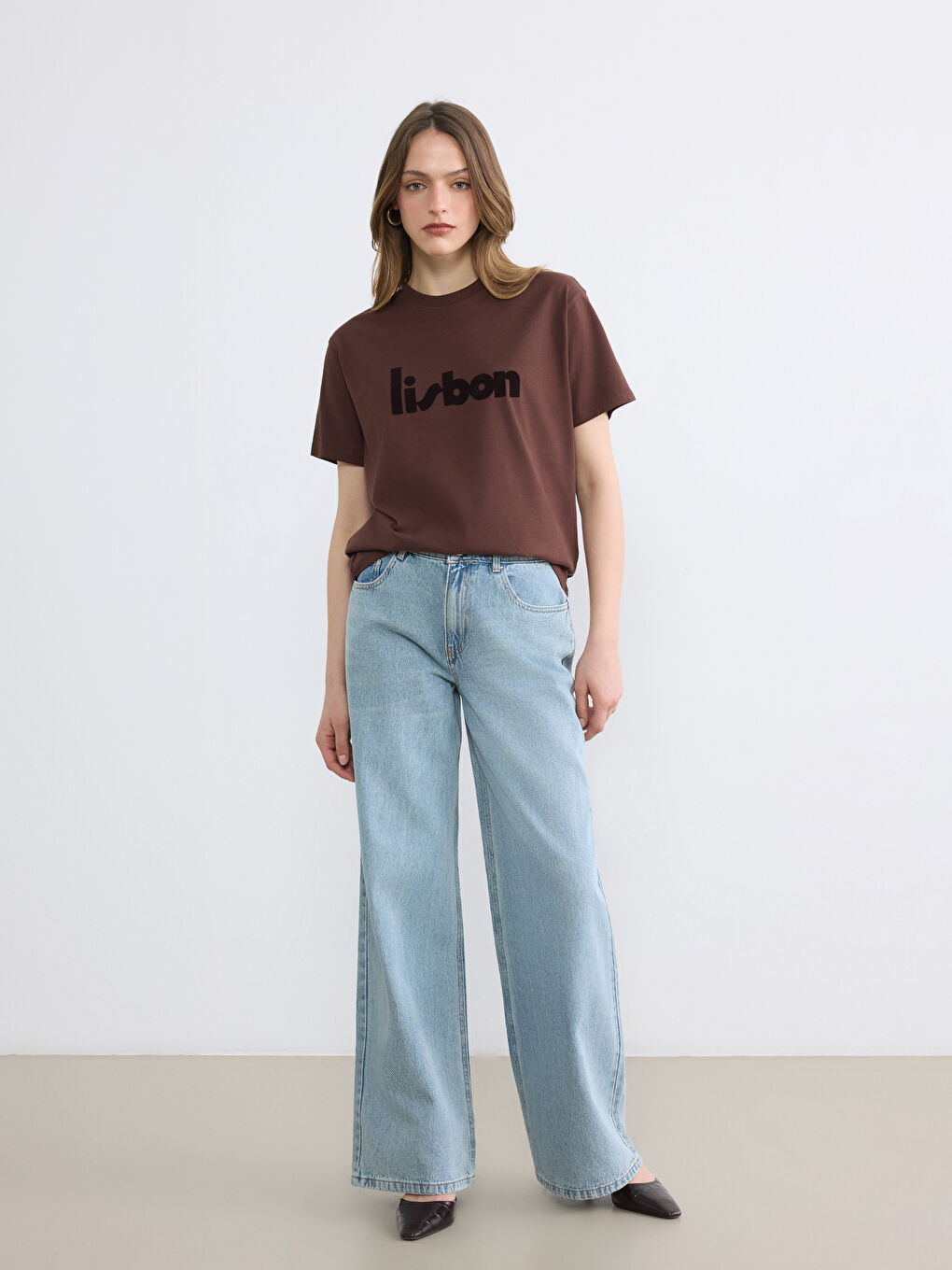 Woman BROWN T-Shirt-1
