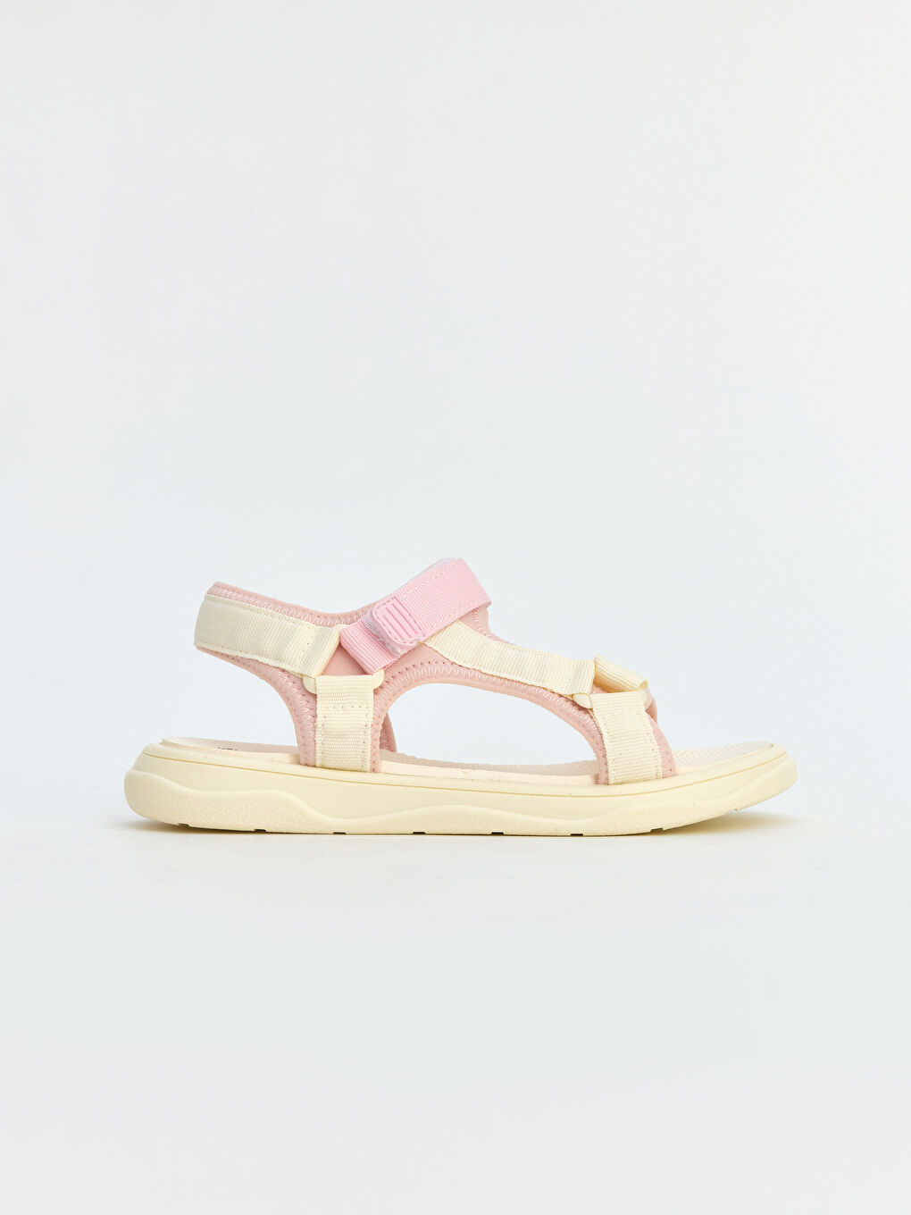 Ekru Cırt Cırtlı Kız Çocuk Sandalet-2