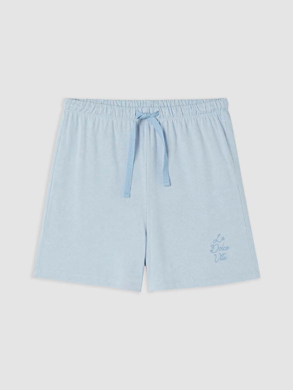 Sarı Baskılı %100 Pamuklu Kadın Şort Pijama Altı 2'li-1