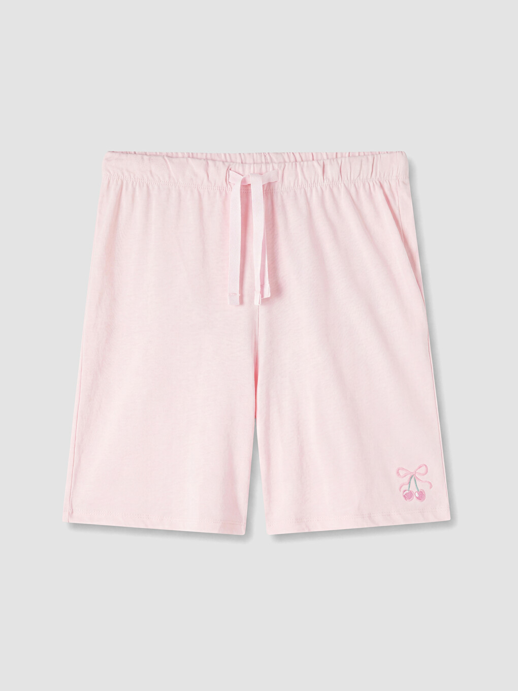 Ekru Desenli Kadın Şort Pijama Altı 2'li-4