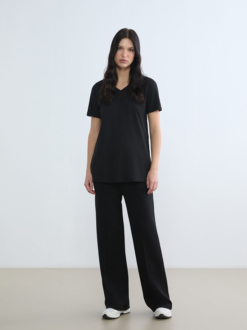 Siyah Beli Lastikli Soft Touch Kadın Eşofman Altı	