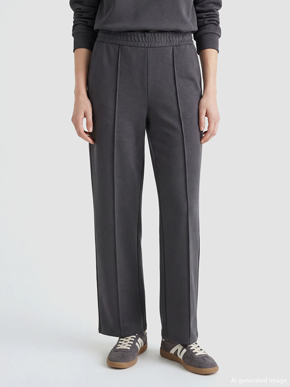 بنطلونات رياضية ناعمة للسيدات بخصر مطاطي.-1