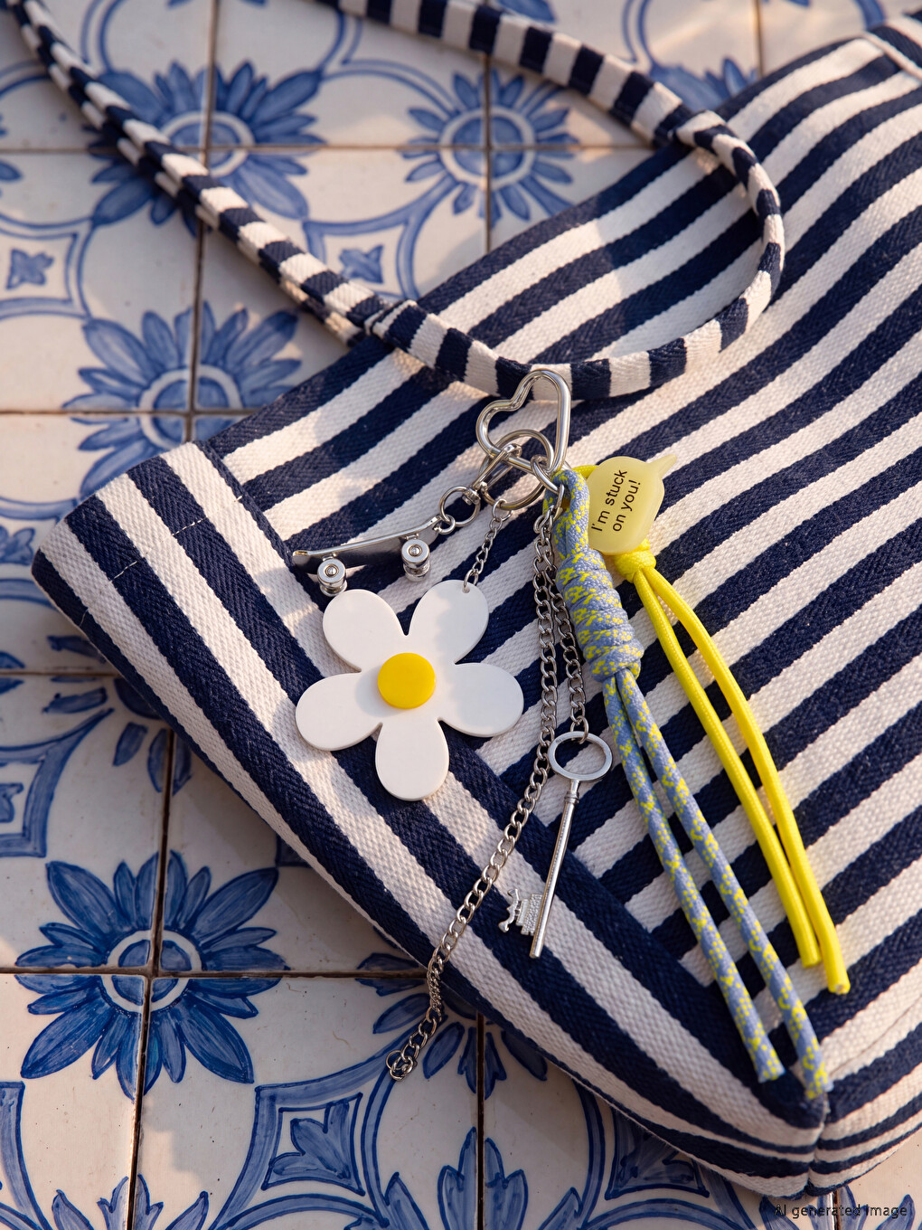 Flower Figured Bag Charm