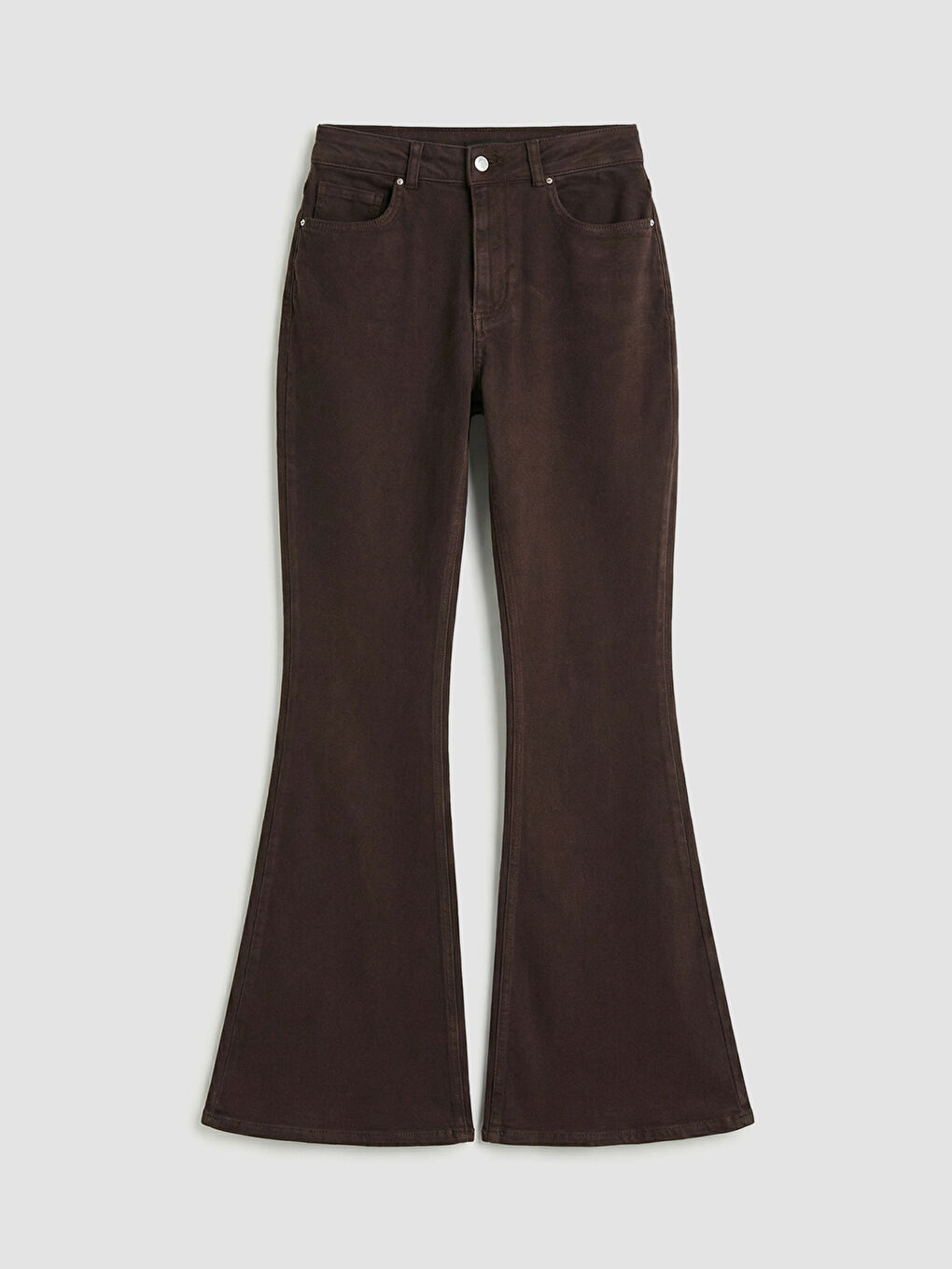 Kahverengi Flare Kadın Jean Pantolon