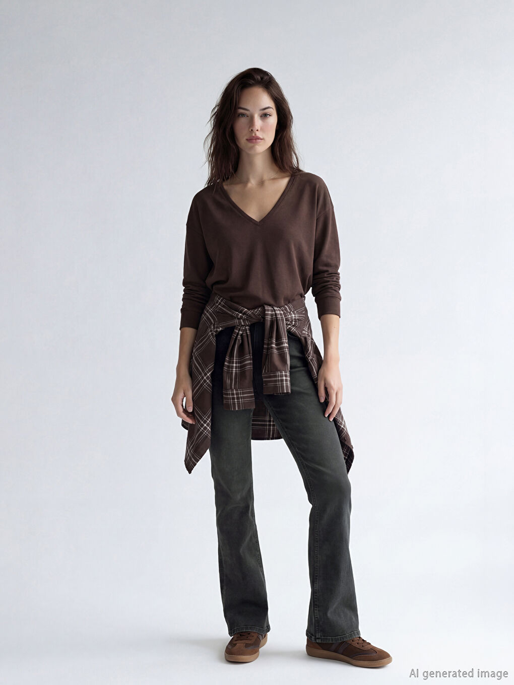 Siyah Flare Kadın Jean Pantolon