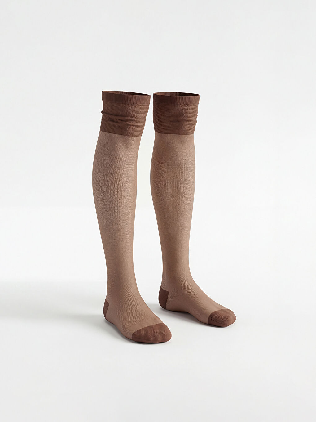 Mürdüm 5 Denye Kadın Diz Altı Çorap 2'li-2